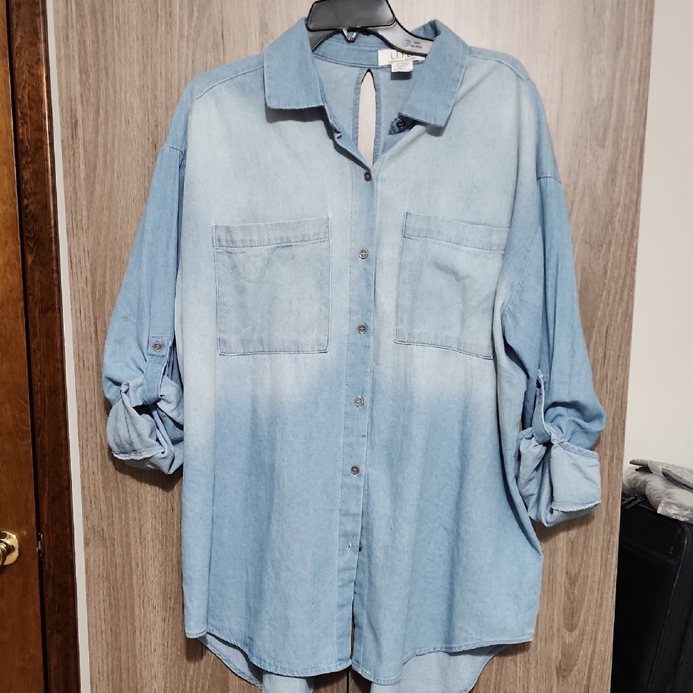 Light Blue Denim Women's Top